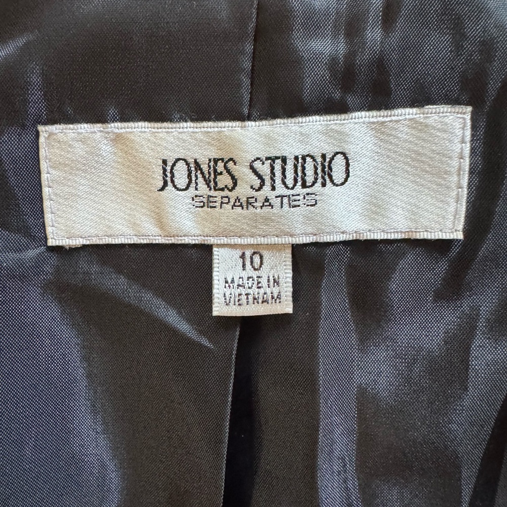 Jones Studio Black Blazer Short Sleeves Professional - Picture 4 of 5